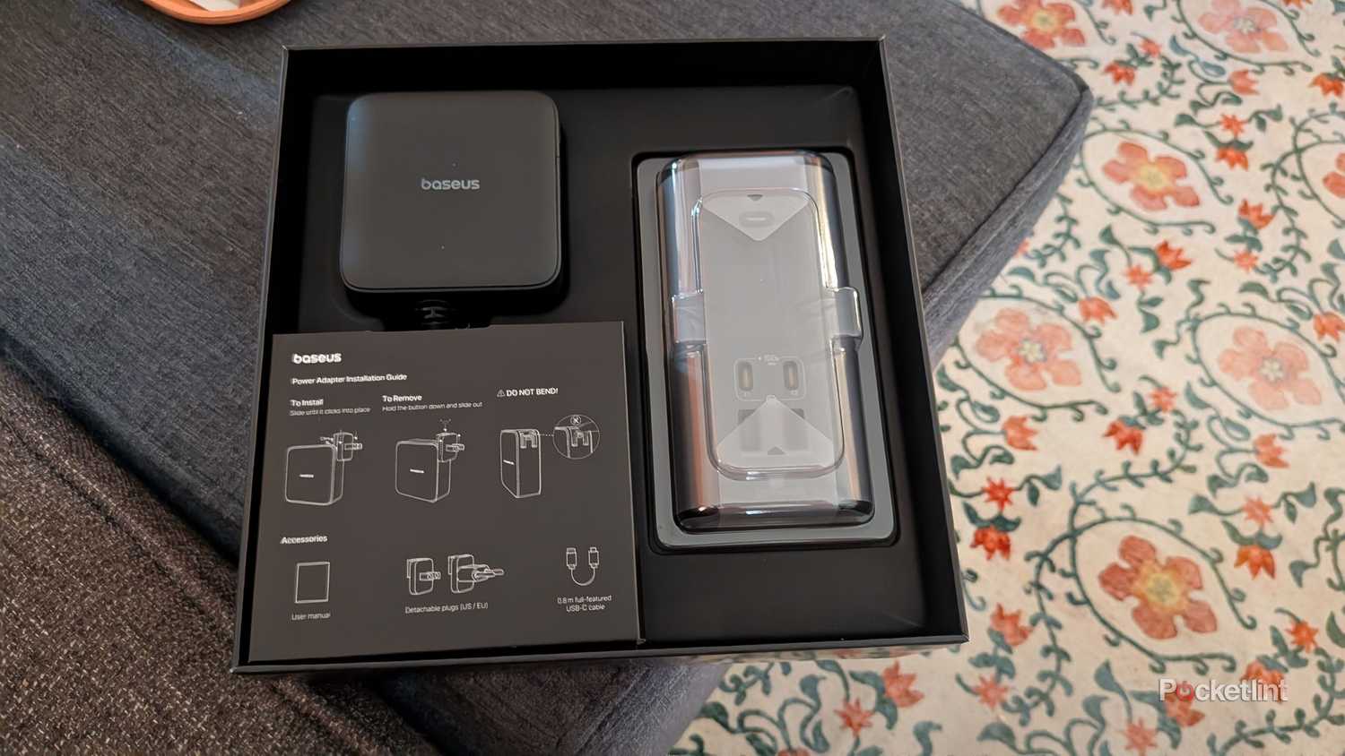 The Baseus USB-C hub in its box.