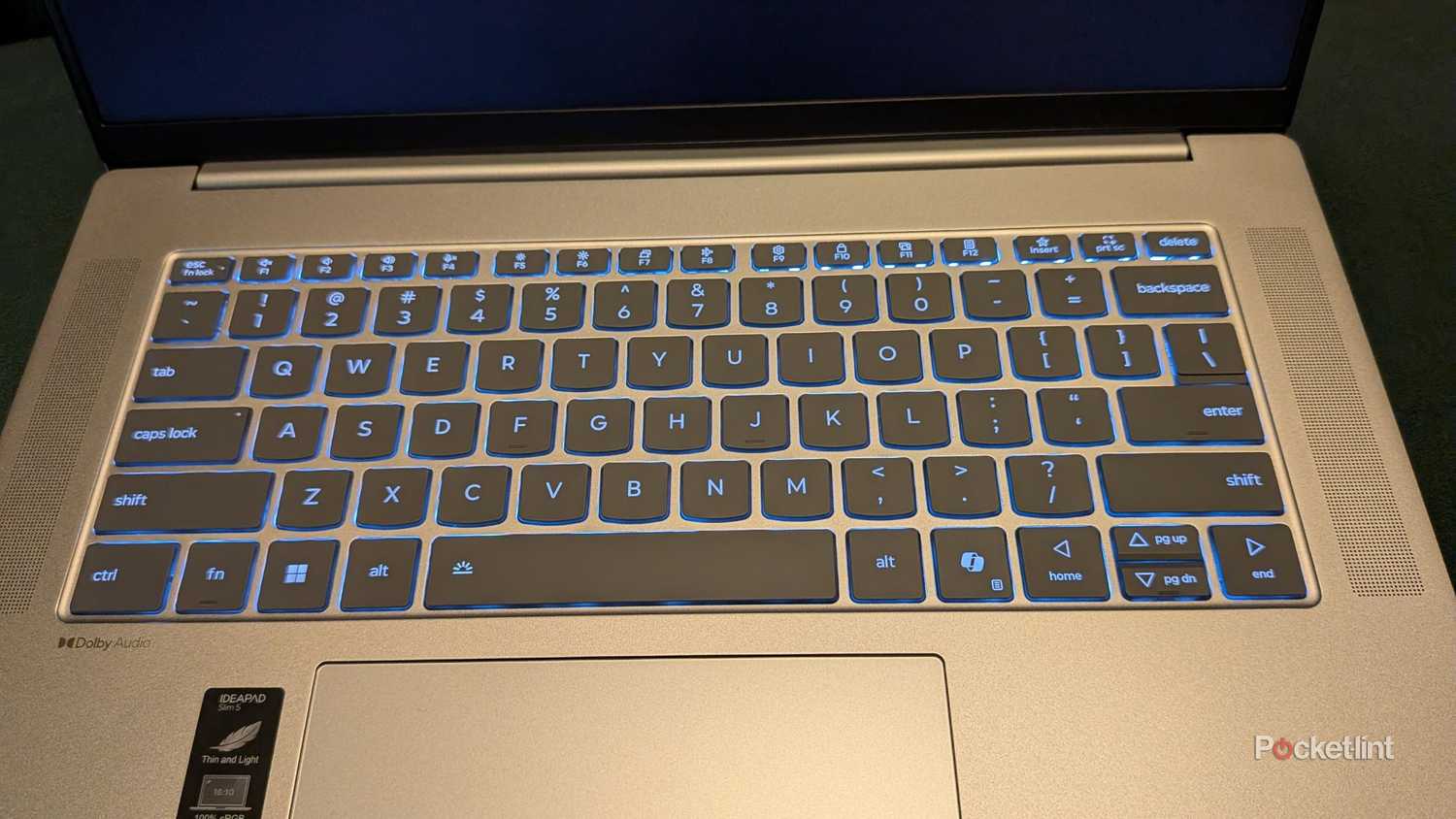An image of the keyboard on a laptop.