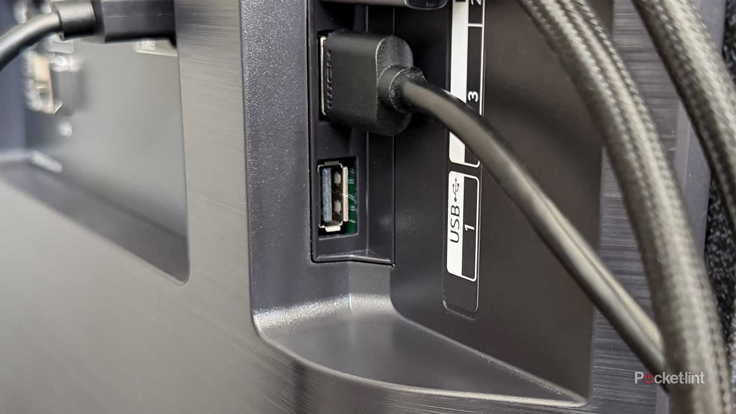 A USB port on an LG TV.
