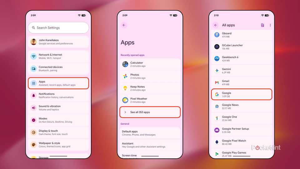 Disable Google app screenshots 1