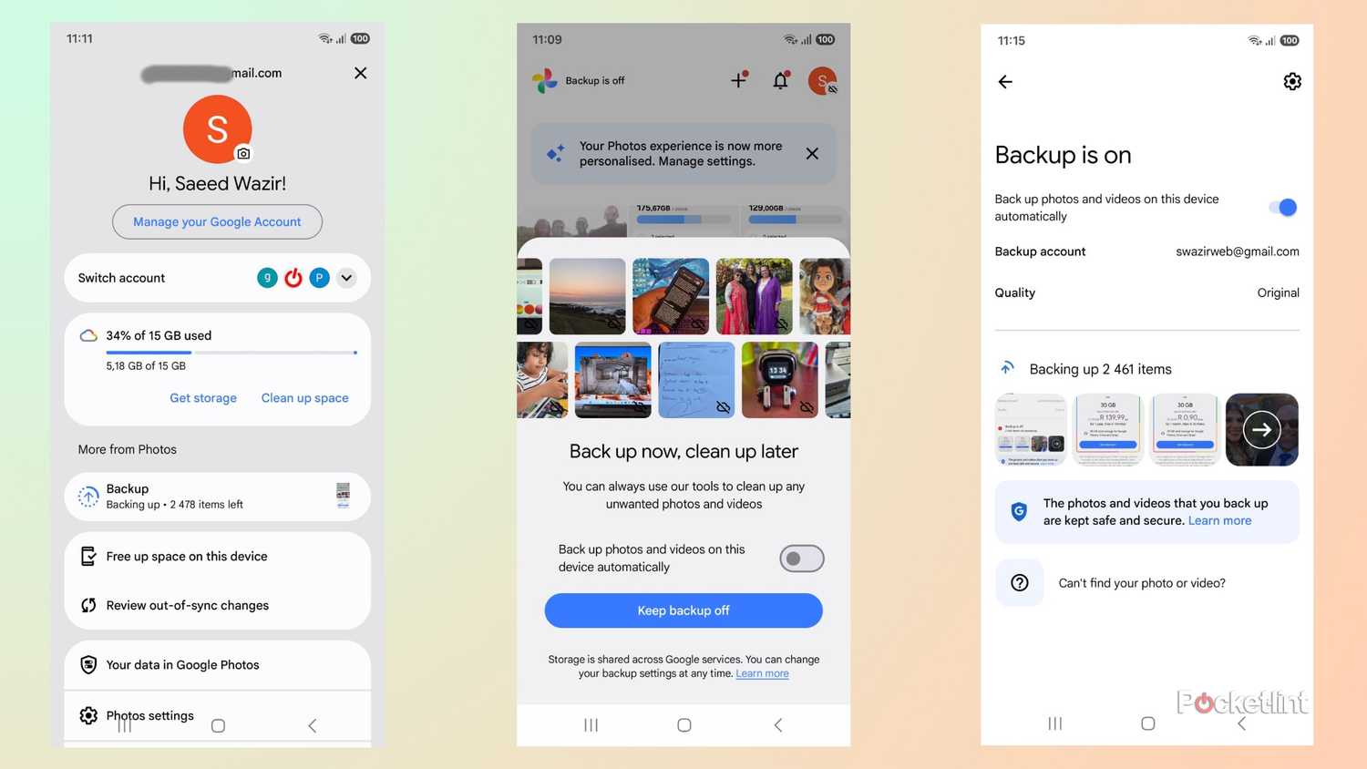 Google Drive phone backup