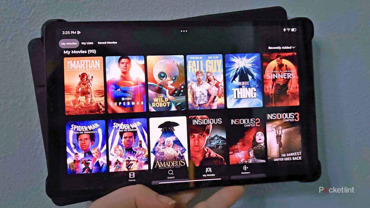 Movies Anywhere running on a tablet.
