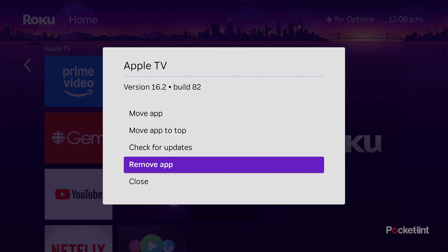 Roku uninstall app.