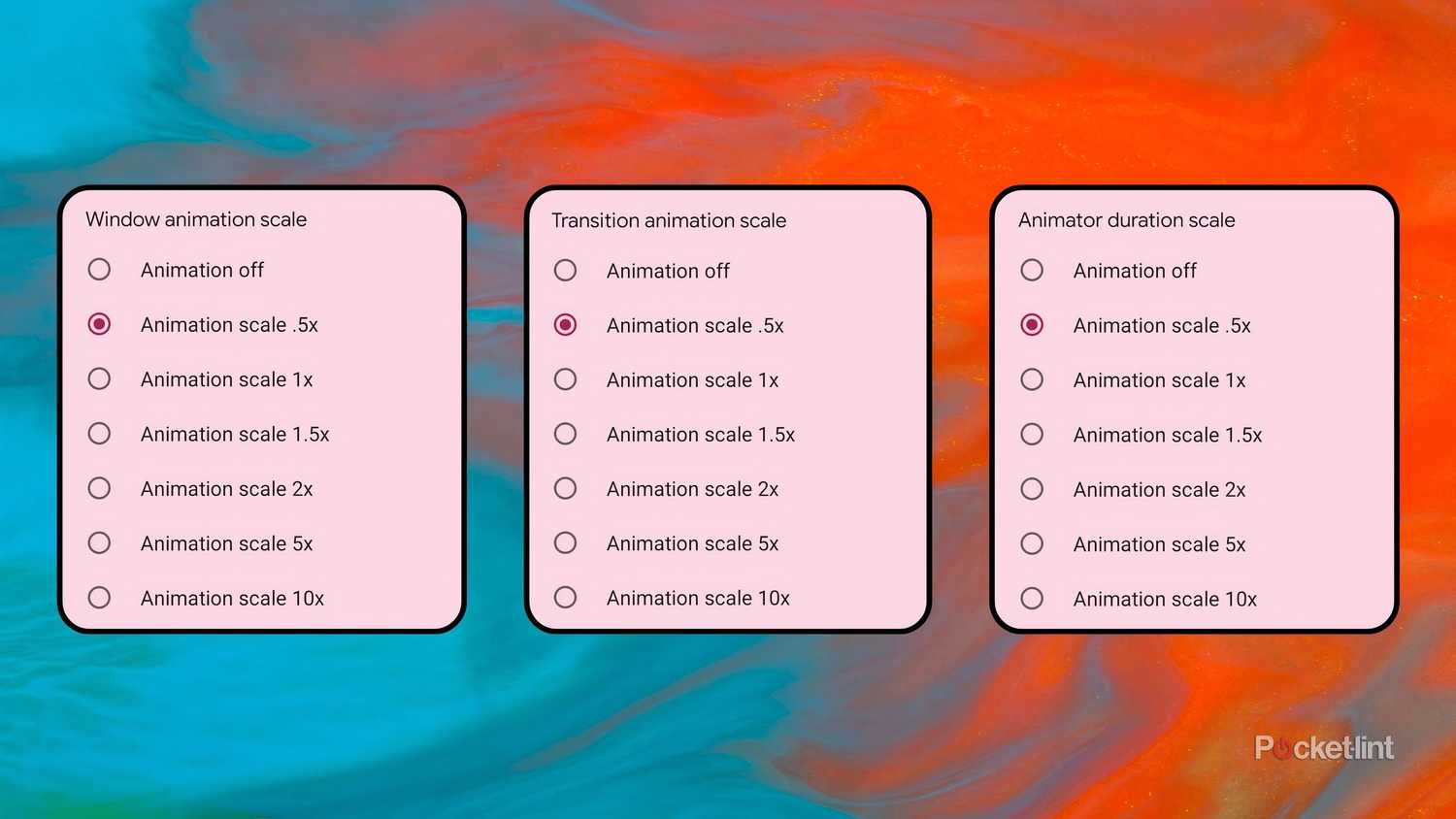 Android animation scale