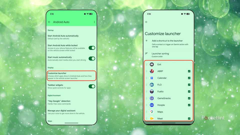 Customize launcher Android Auto screenshots 2