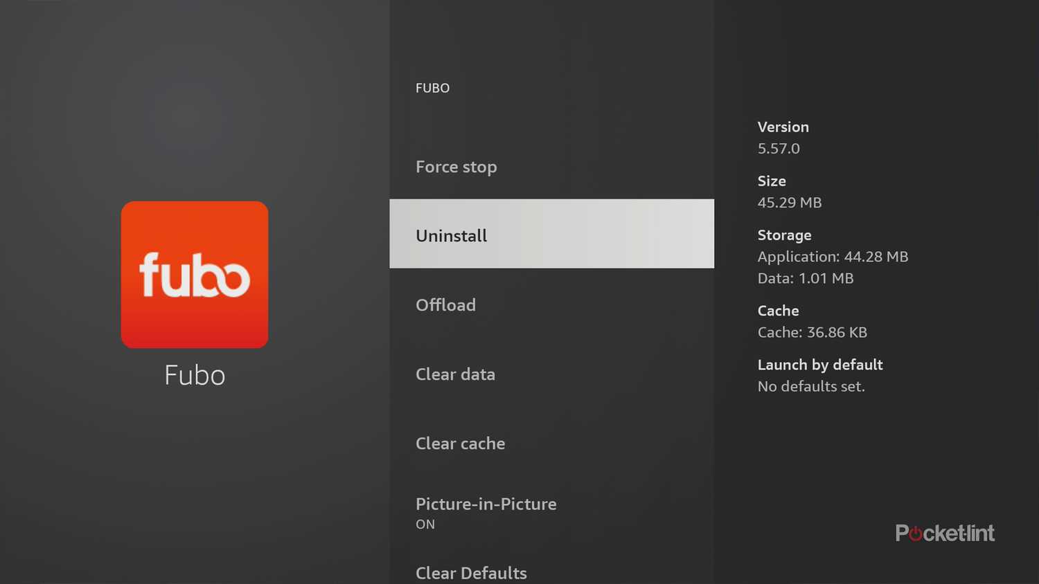 Uninstall app on Fire TV Stick.