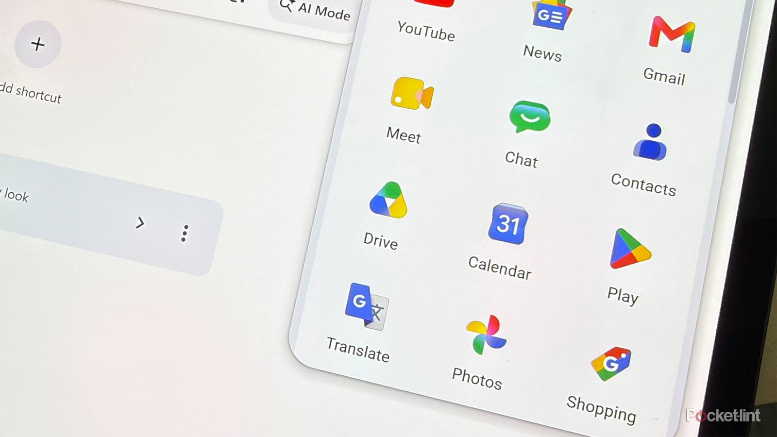 Google Drive app on laptop.