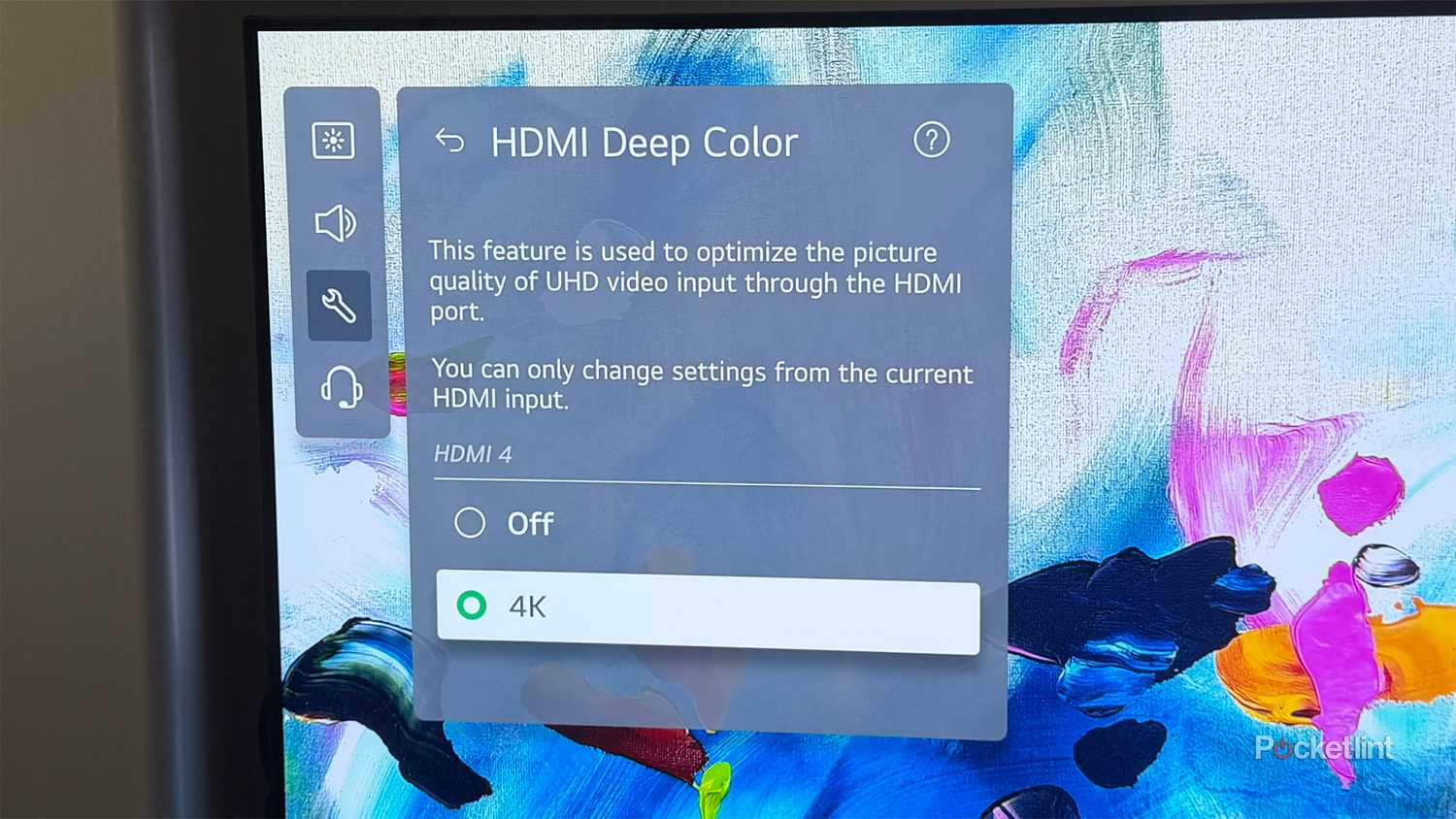HDMI Deep Color mode on LG TV.