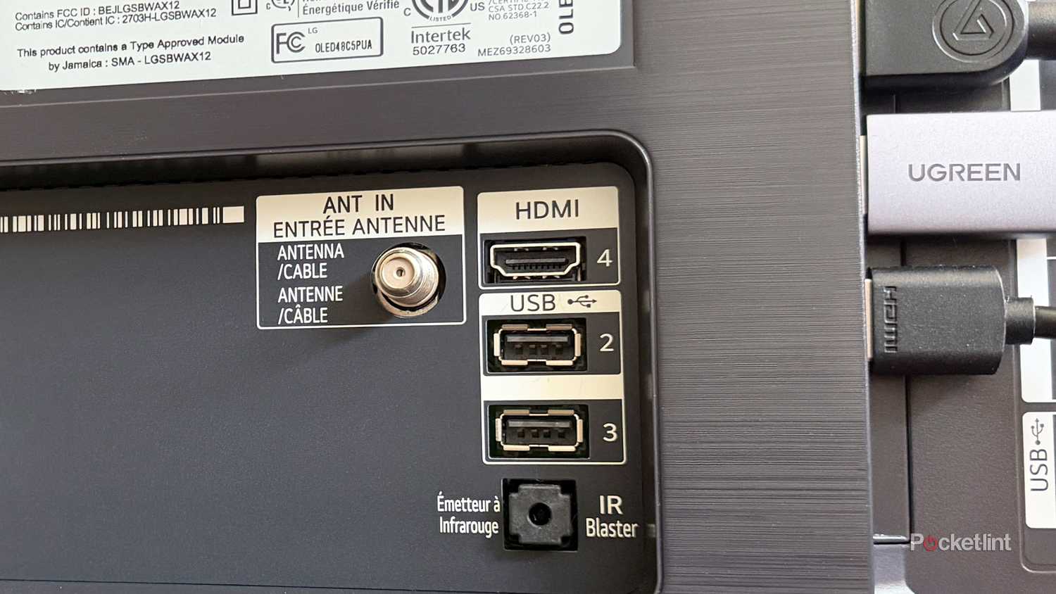HDMI port on LG TV.