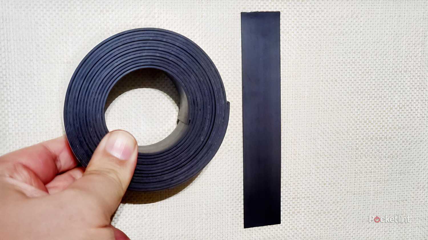 Magnetic tape on the wall