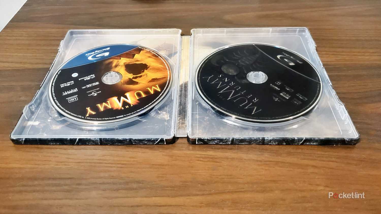 The Mummy trilogy in a stacked Blu-ray case