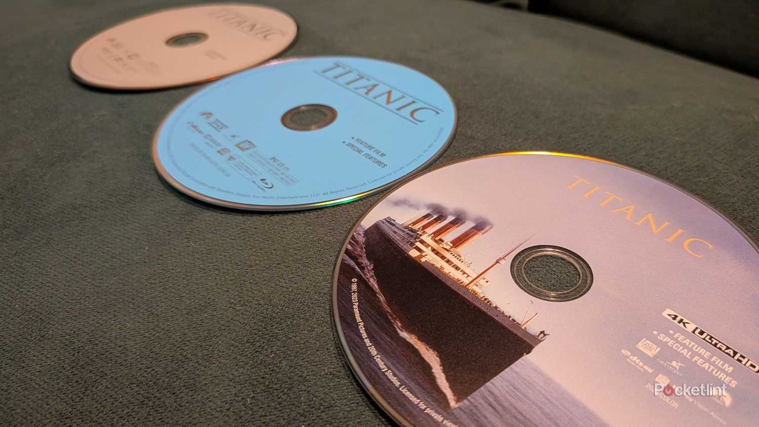 Titanic on DVD, Blu-ray, and 4K Blu-ray.