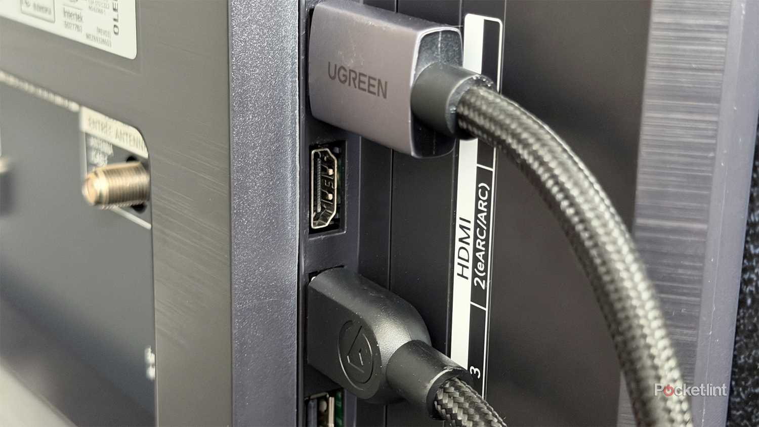 eARC HDMI port on LG TV.