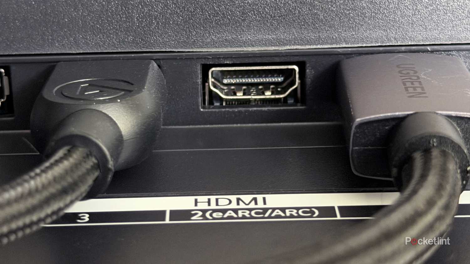 Empty HDMI eARC port on LG TV.