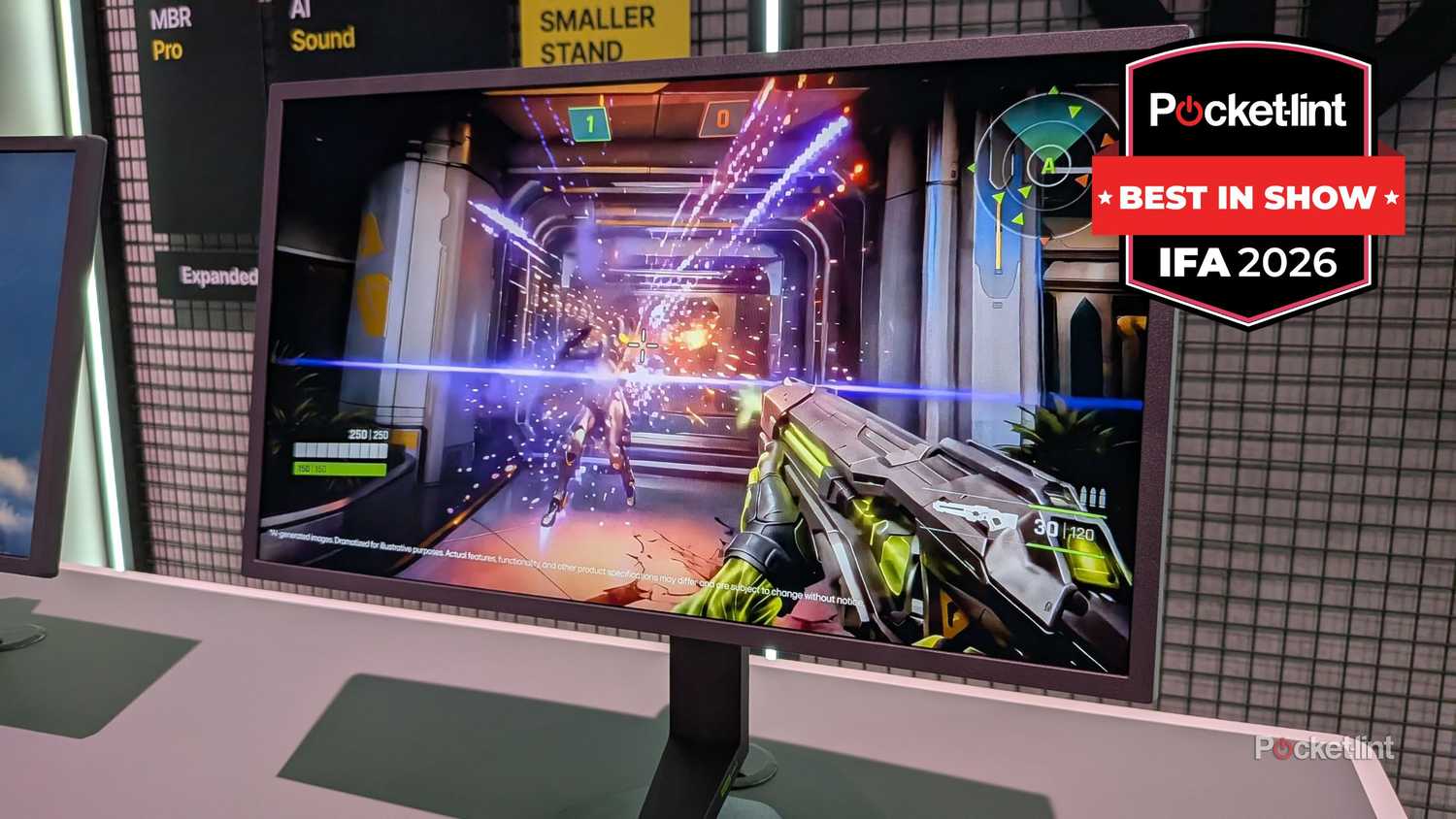 The LG Ultra gear AI 25G590B 100hz monitor at IFA.