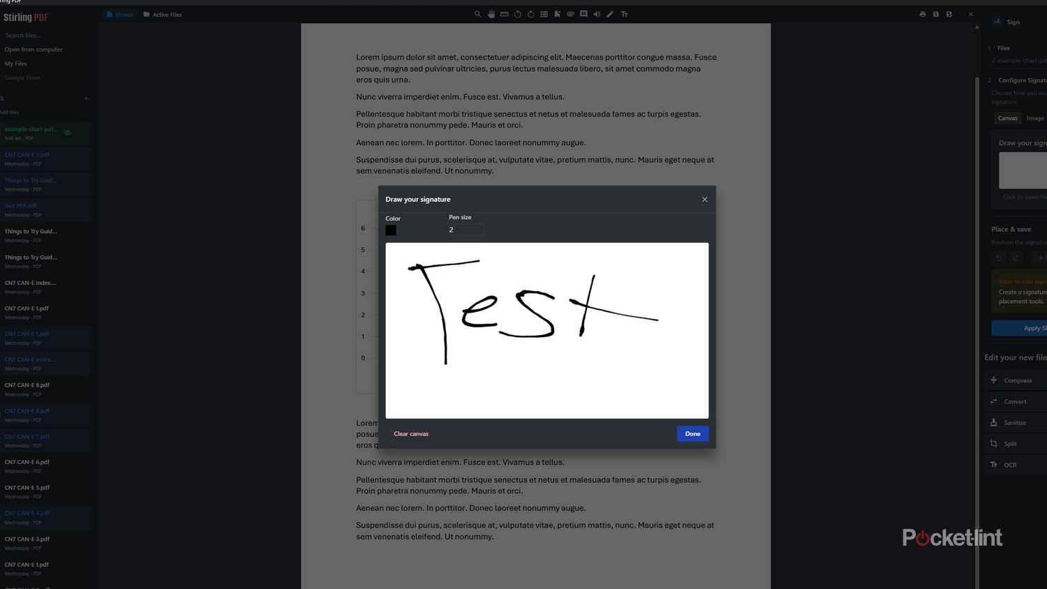 PDF Signature Tool Stirling.