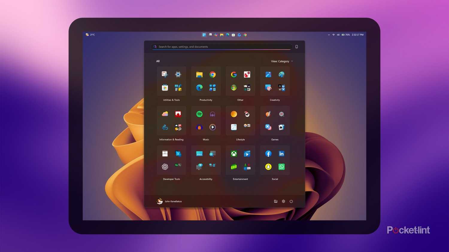 Windows 11 Start Menu screenshot