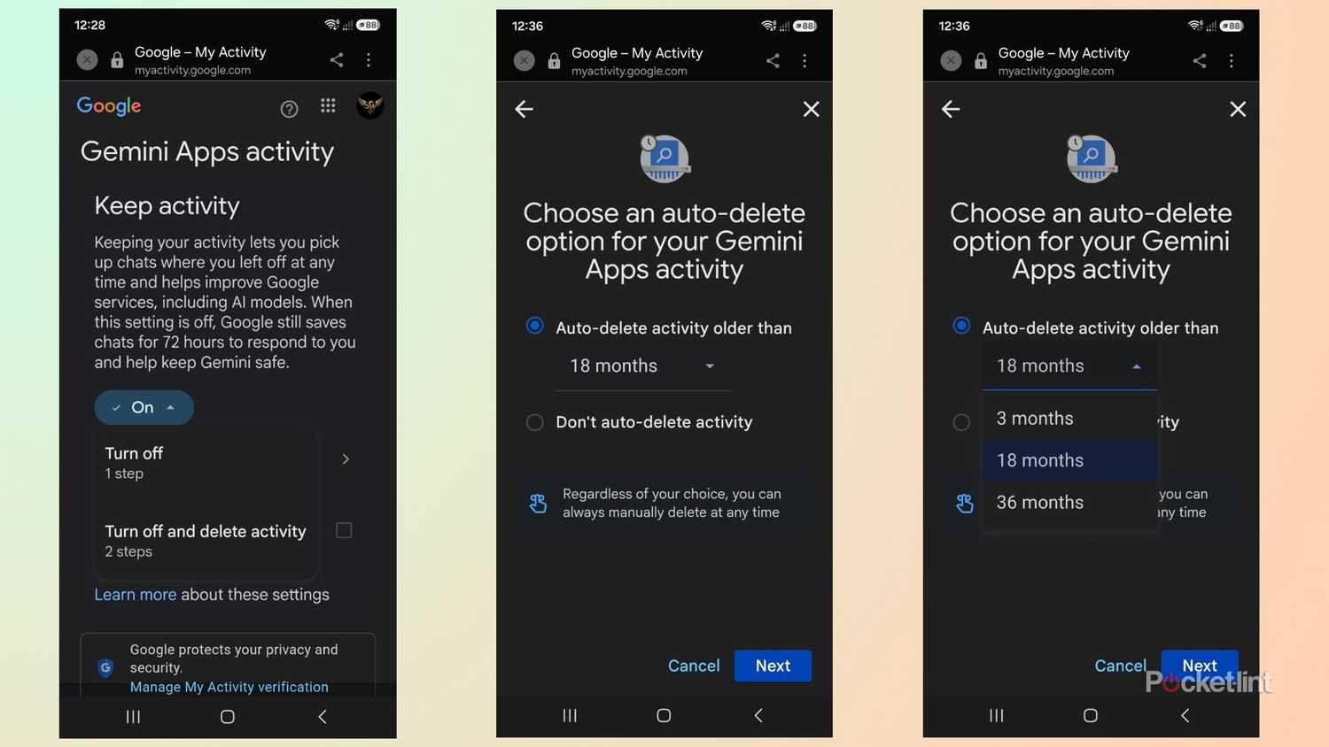 Android Gemini Settings