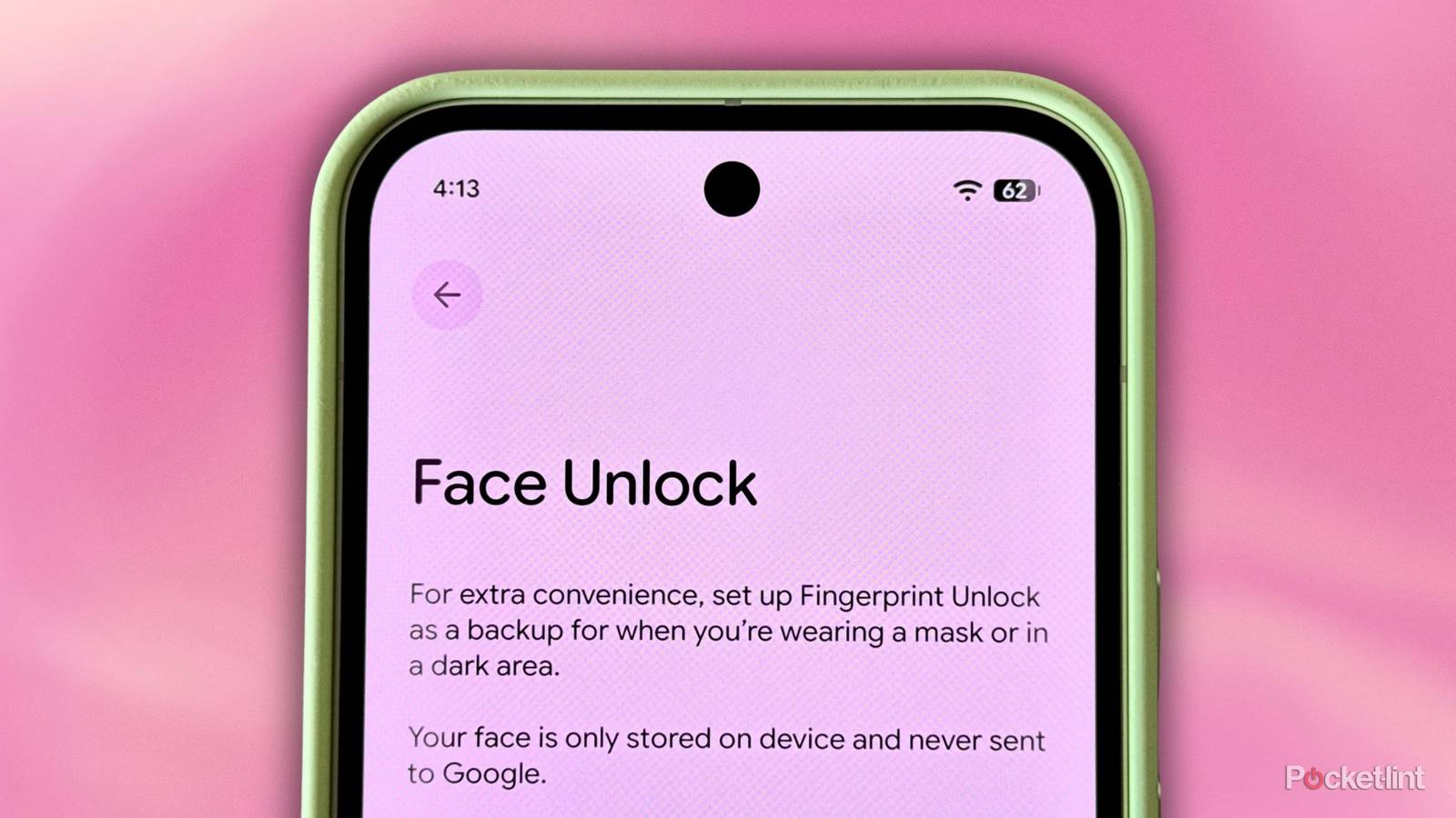 Google Pixel face unlock hero image