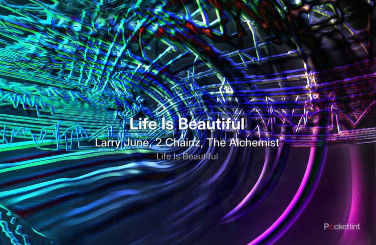 A screenshot of Spotifast's visualizer, with the song titled featured on the visualizer screen.
