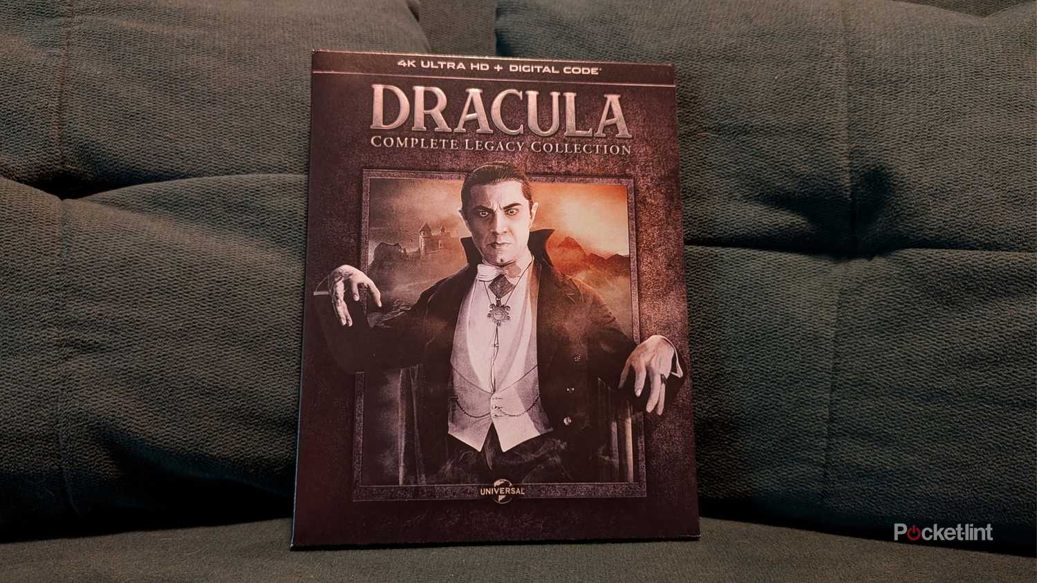 The Dracula Complete Legacy Collection sitting on a couch.