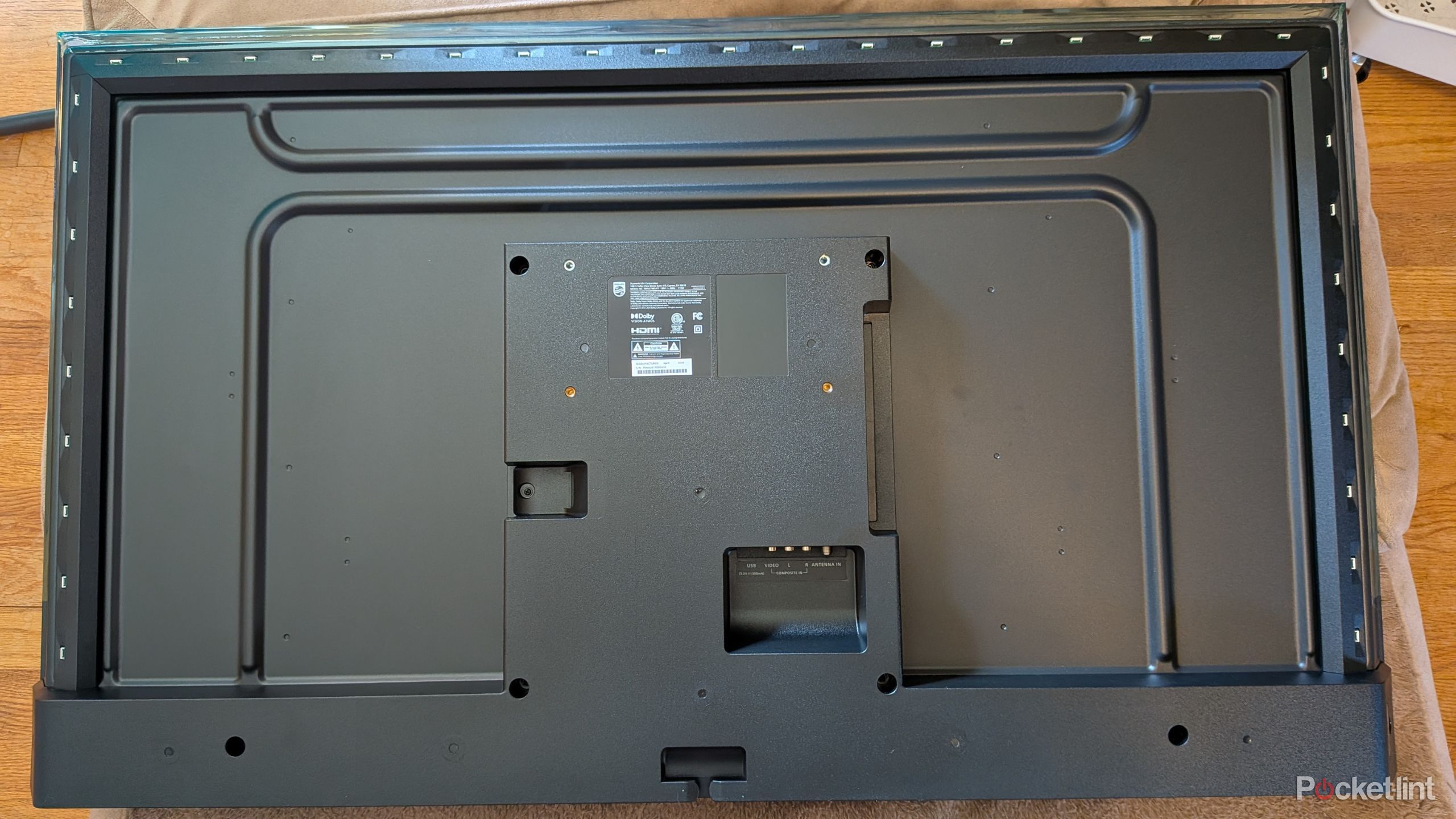 The back of a Philips Ambilight TV.