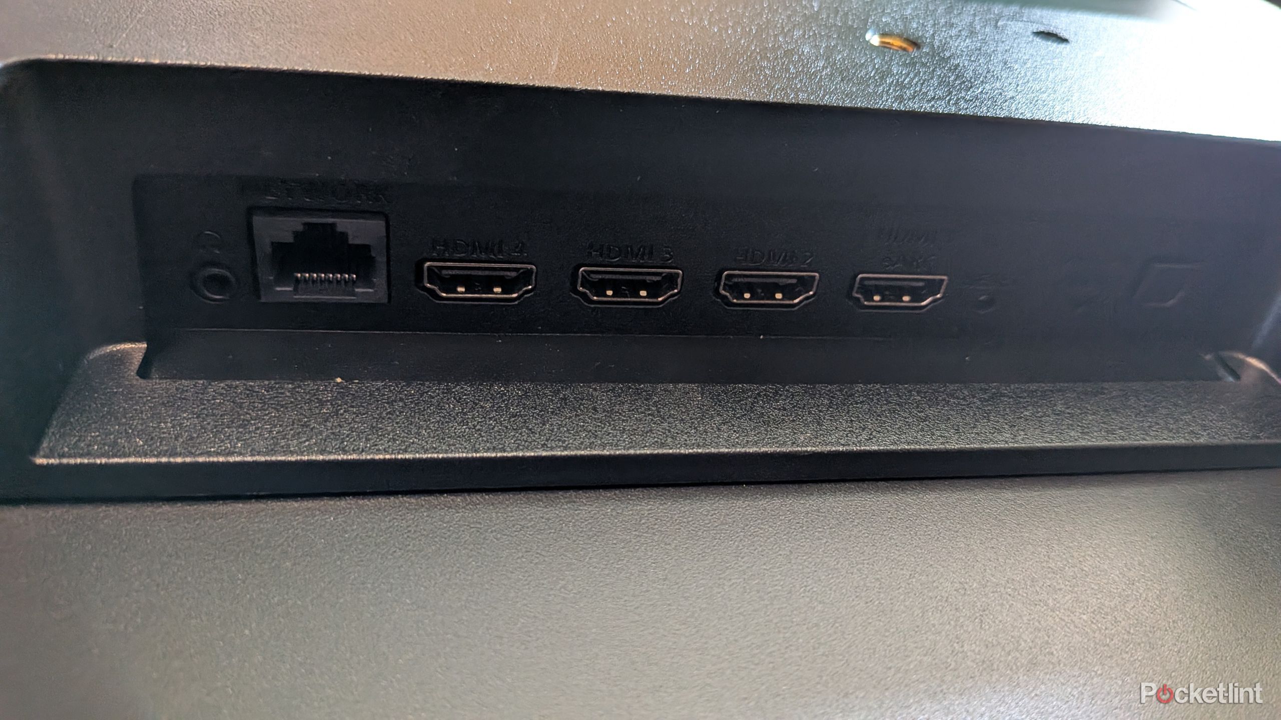 The ports on a Philips Ambilight TV.
