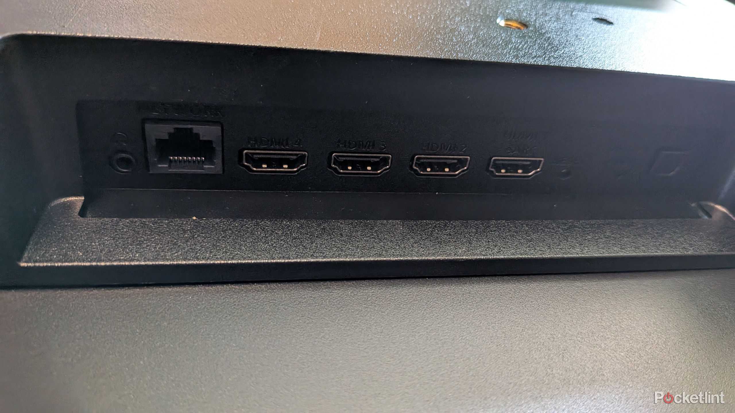 The ports on a Philips Ambilight TV.
