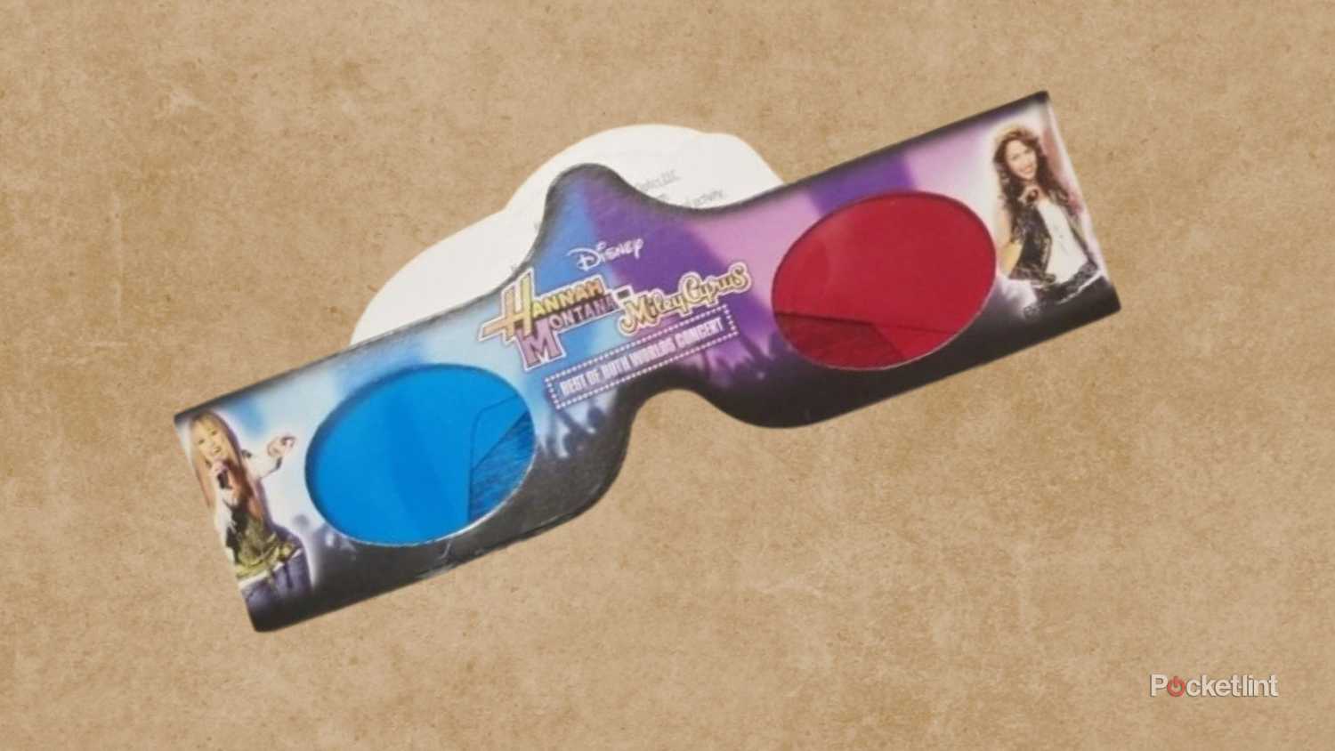 A set of Hannah Montana 3D glasses.
