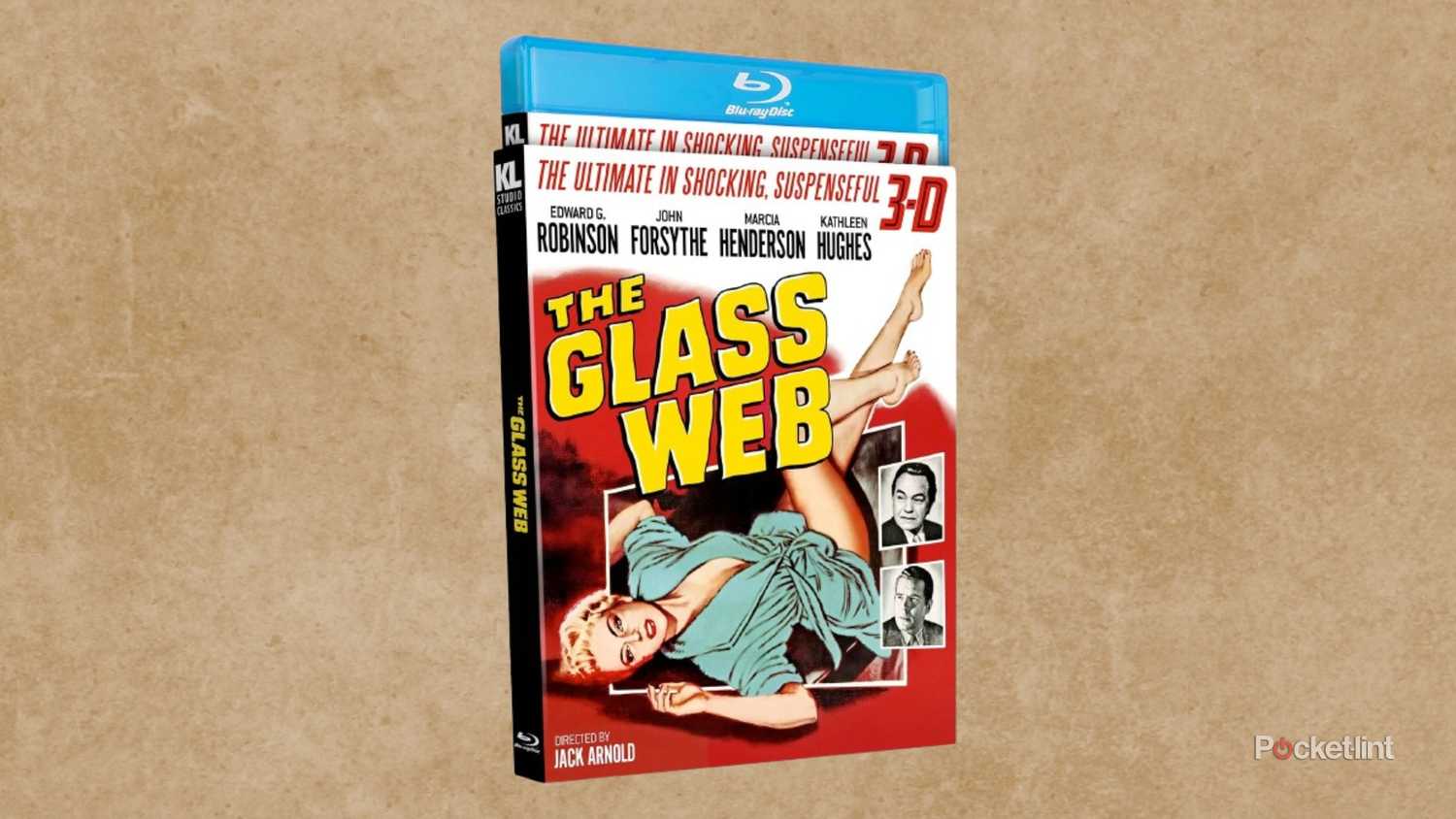 The Glass Web Blu-ray on a background.