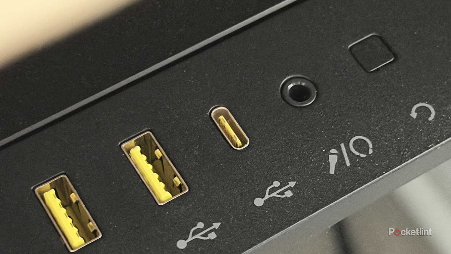 Yellow USB-C port on PC.